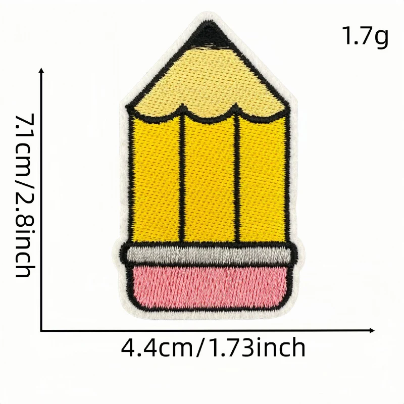 Hot Sale New School Laboratory Scientific Research Graduation Study Stationery Theme Iron on Embroidery Patches for Diy