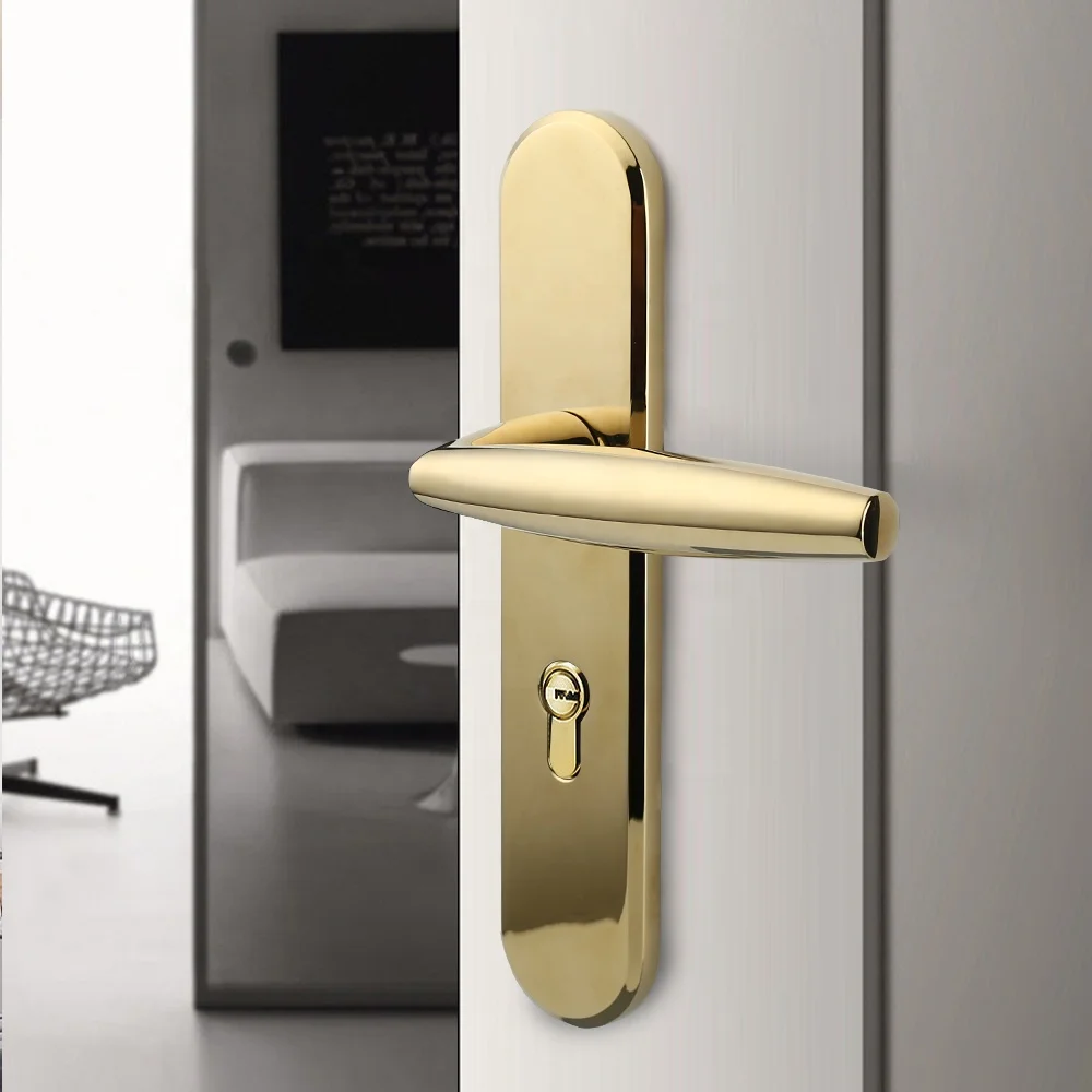 Fancy Door Handle on Plate for Interior Doors ZP02-093Z