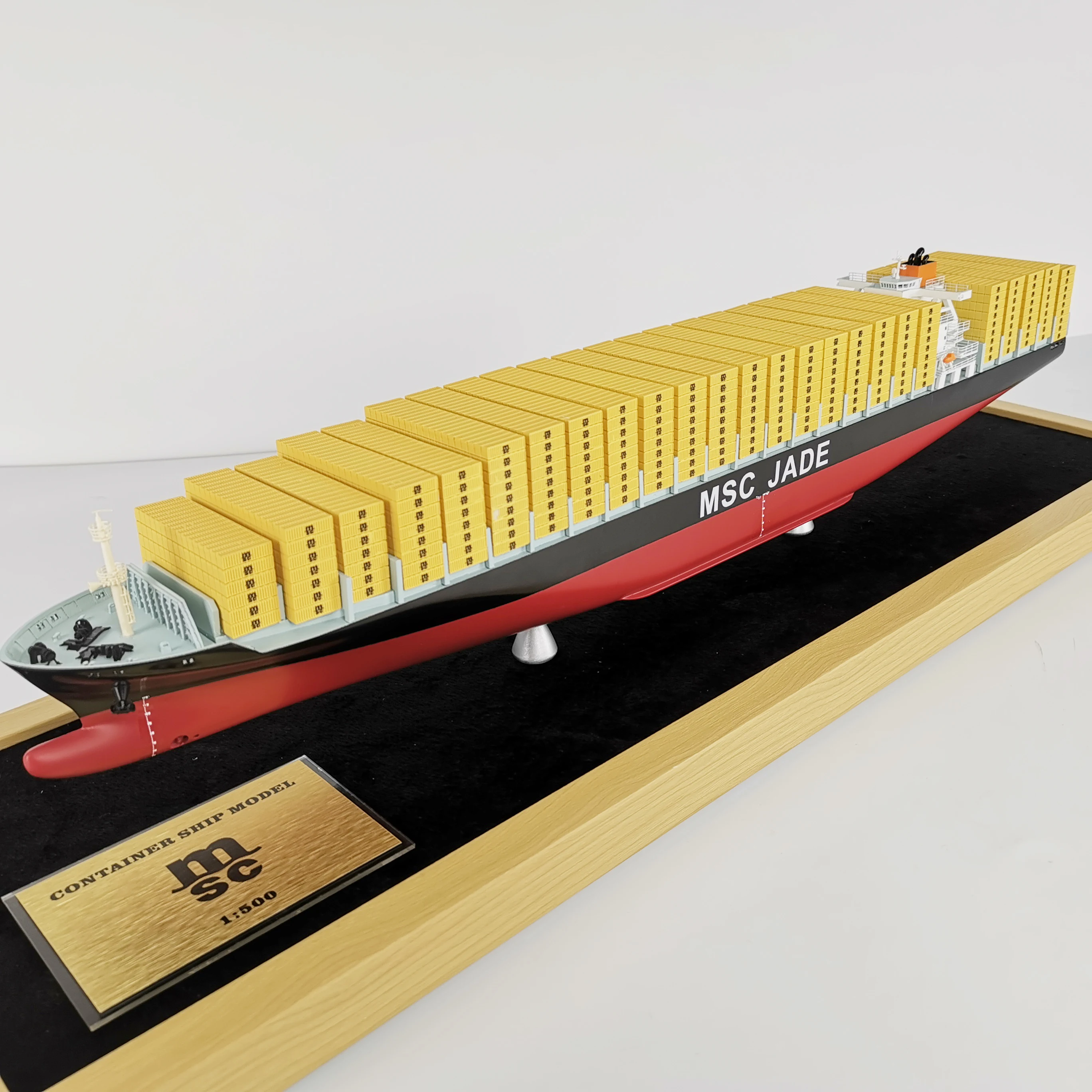 【A】O.A.S Factory's Miniature 65cm Container Ship Model for Hobby Display Cases a Stylish Freight Forwarder Gift