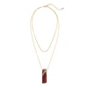 Gold with Red jasper