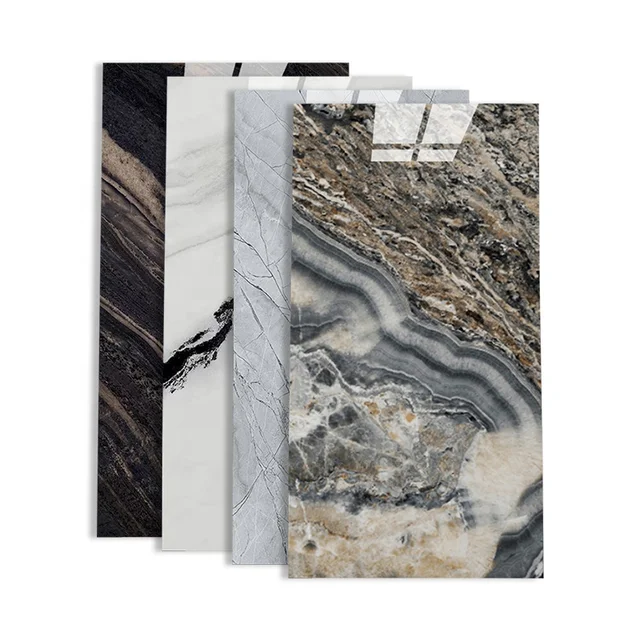 Hot Selling Waterproof Interior Wall Decorative Panels Boards Pvc Marble Wall Panel Bathroom Peel And Stick Tile Sticker