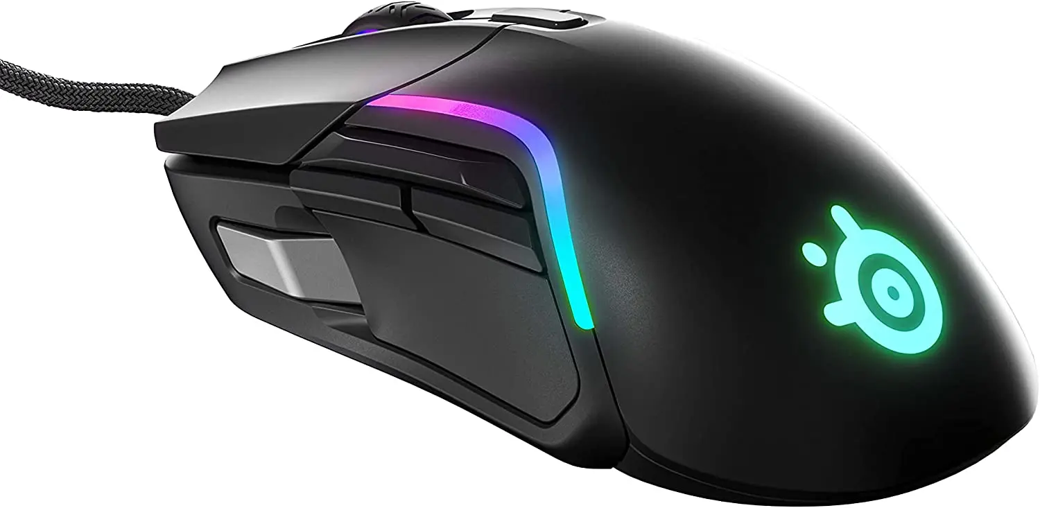SteelSeries Rival 5 Gaming Mouse with PrismSync RGB Lighting and 9 Programmable Buttons