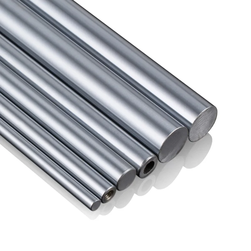 Customizable 45# Chrome-Plated Steel Rod 6MM-60MM Diameter Linear/Flexible/Rigid Shaft Spline Bearing Polished Guide OEM Model
