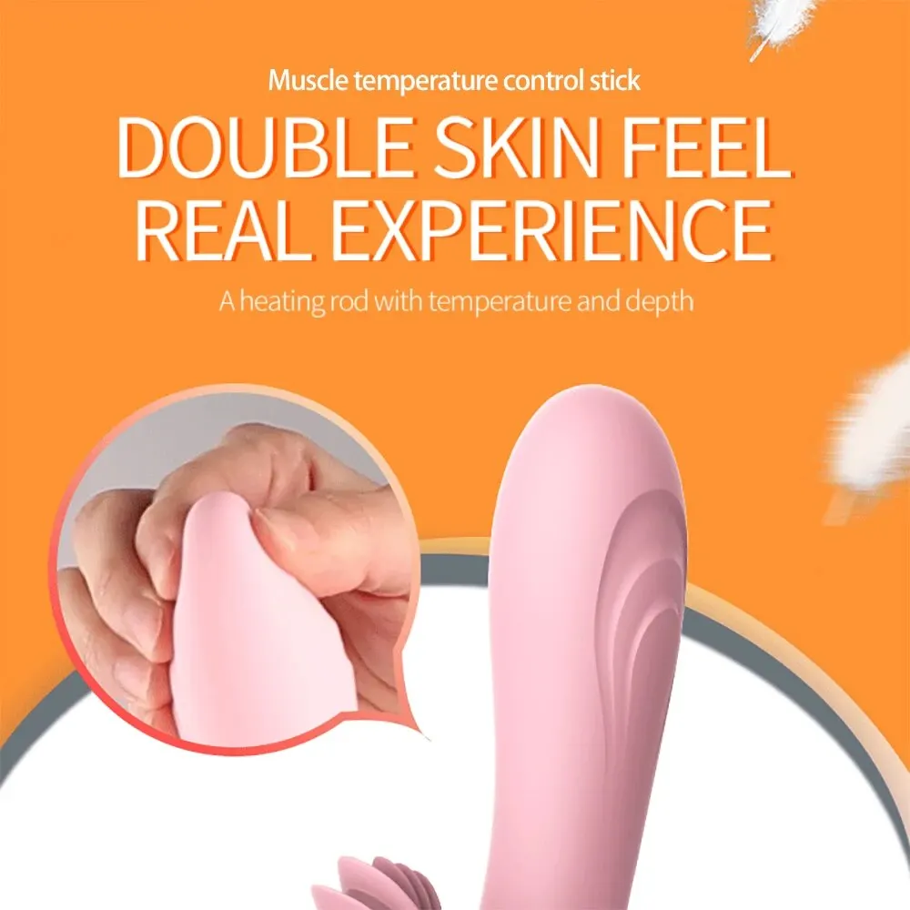 OEM Intelligent LCD Screen Heating Sex Toy For Women G Spot Rabbit Vibrator Wand With Multiple Tongues Dildo Adult Supplies_voghion.com