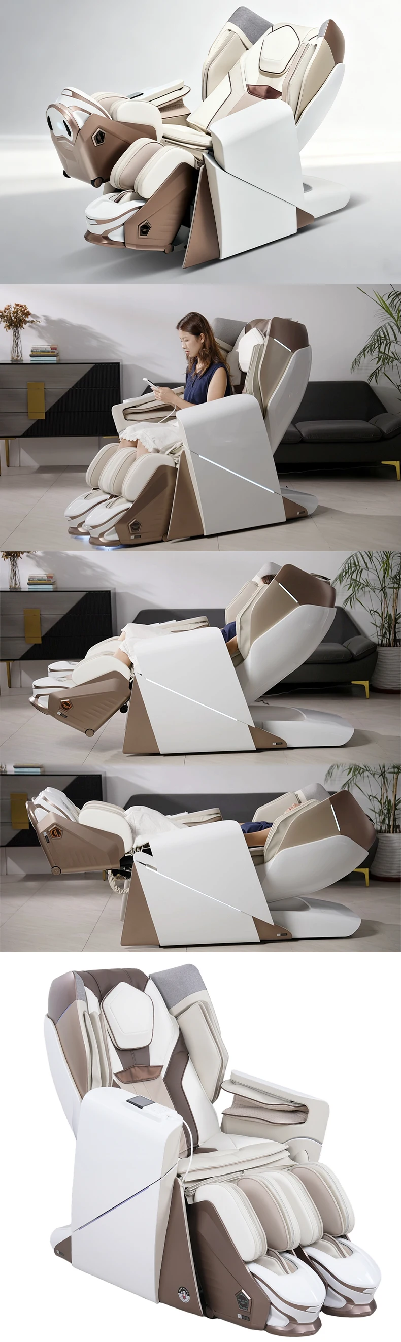 product 2025 luxury home use oem electric high end shiatsu thai stretching 4d robotic zero gravity full body massage chair-1