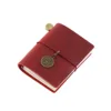 Crazy horse leather in wine red-2 refills included