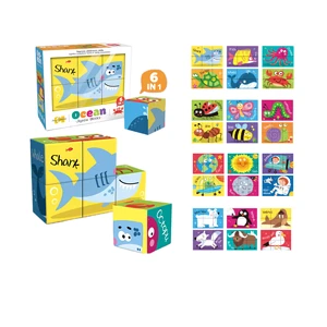 EPT New Arrival 6 in 1 6pcs Puzzle Set for Kids of Various Themes Ocean Insect Universe Arctic Jigsaw Block Set