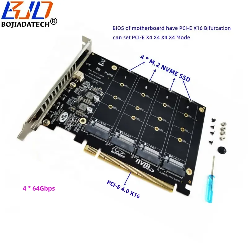 PCI Express X16 to Nvme SSD Converter Card in Stock
