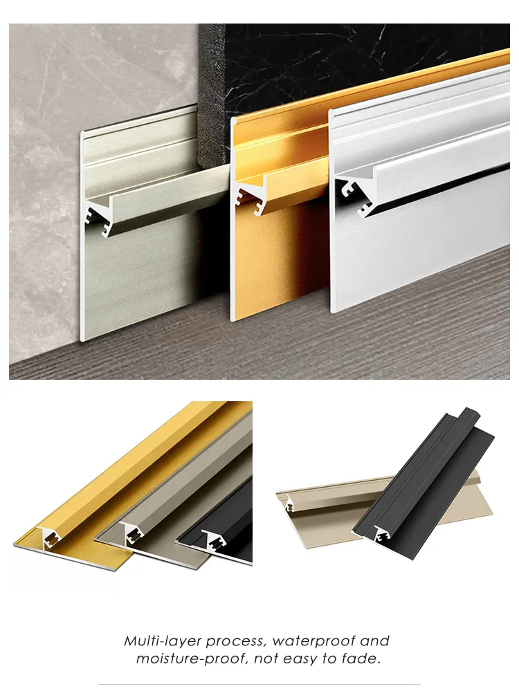 Toco Illuminated Led Profile Strip Aluminium Led Skirting Board Lights