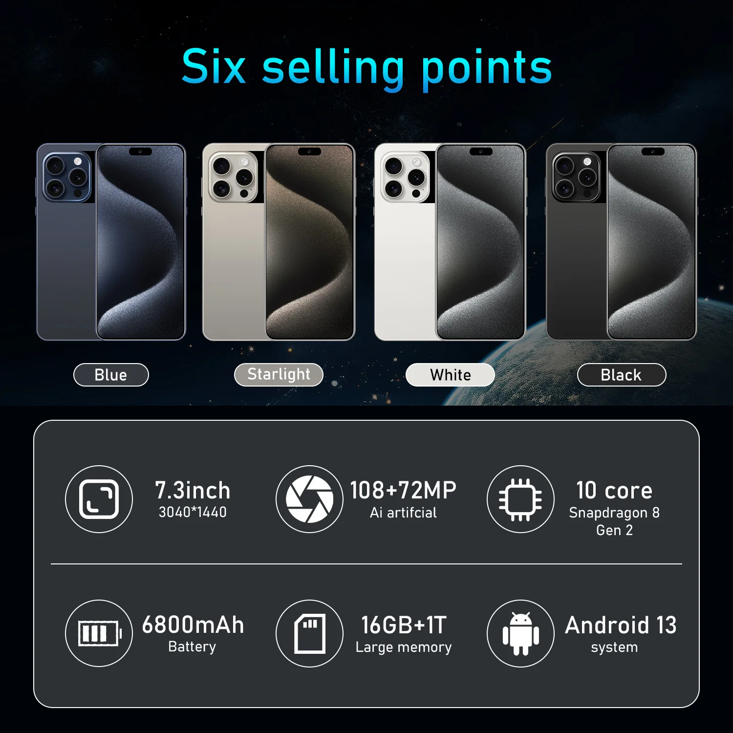 Unlock I15 Secondary Screen  Gaming Mobile Phones Strong Processor Christmas Gift Android Phone 4g Smartphones