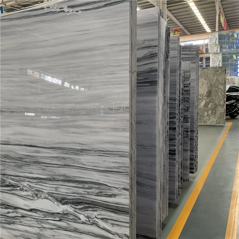 product polished white marble with grey veins slab for wall decor-4