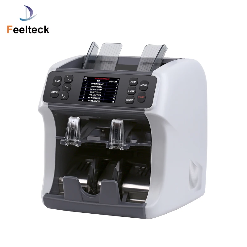 Universal Portable Mixed Money Counting Machine with LED Display for Bank Use