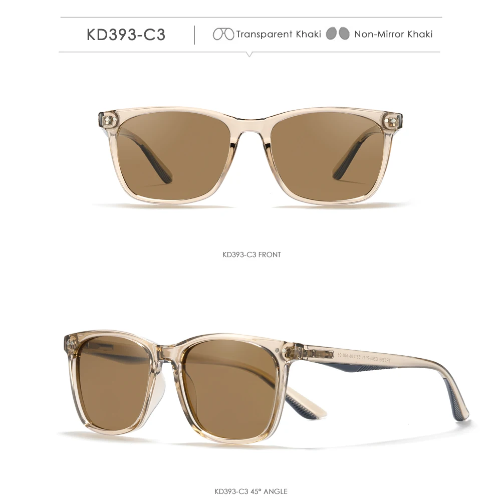KDEAM 2023 New Arrival Rectangle Polarized Men Sunglasses Fashion Women Sun Glasses KD393