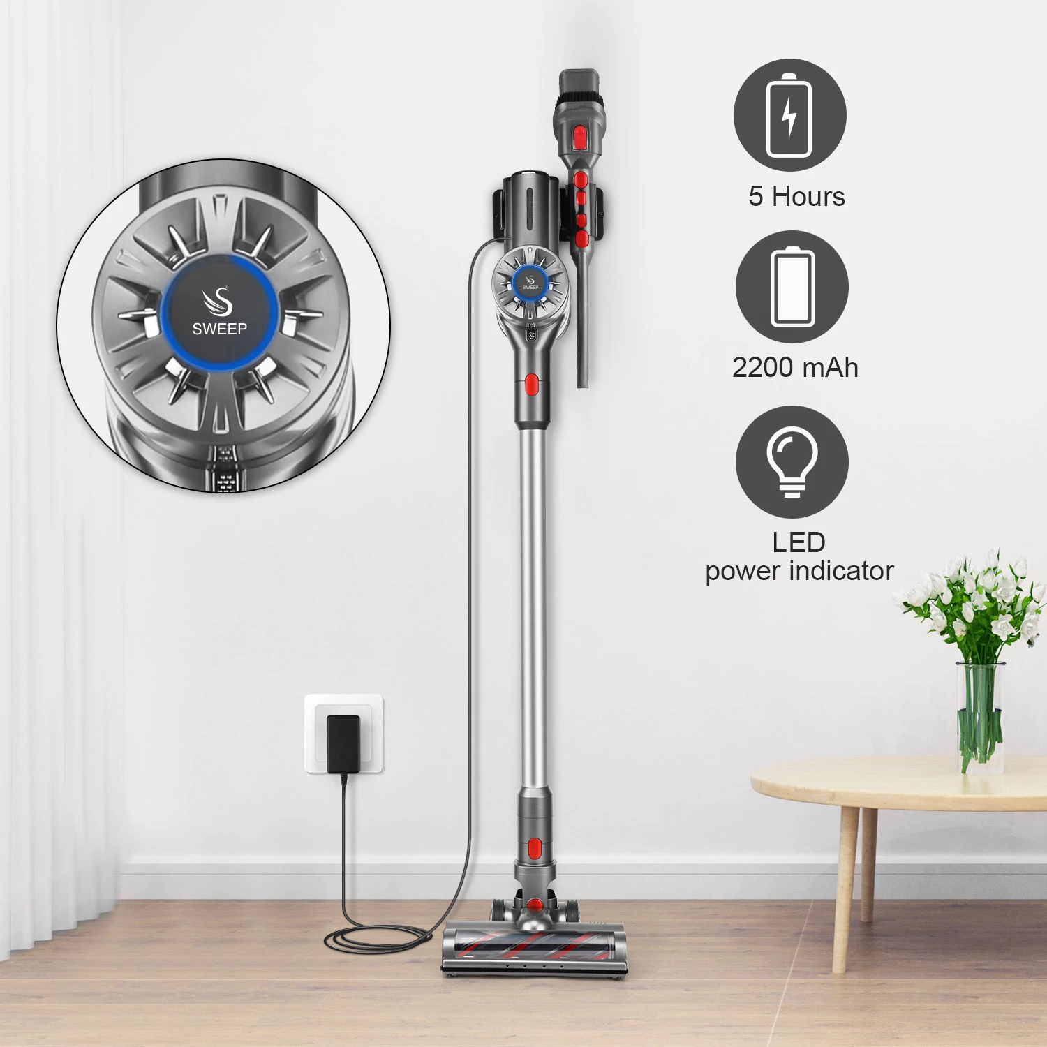 Мощный всасывающий Портативный перезаряжаемый беспроводной пылесос 2 в 1