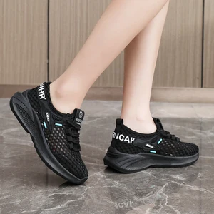 Wholesale Durable Low Top Laced Walking Sport Sneakers Lightweight Women's Breathable Casual Shoes
