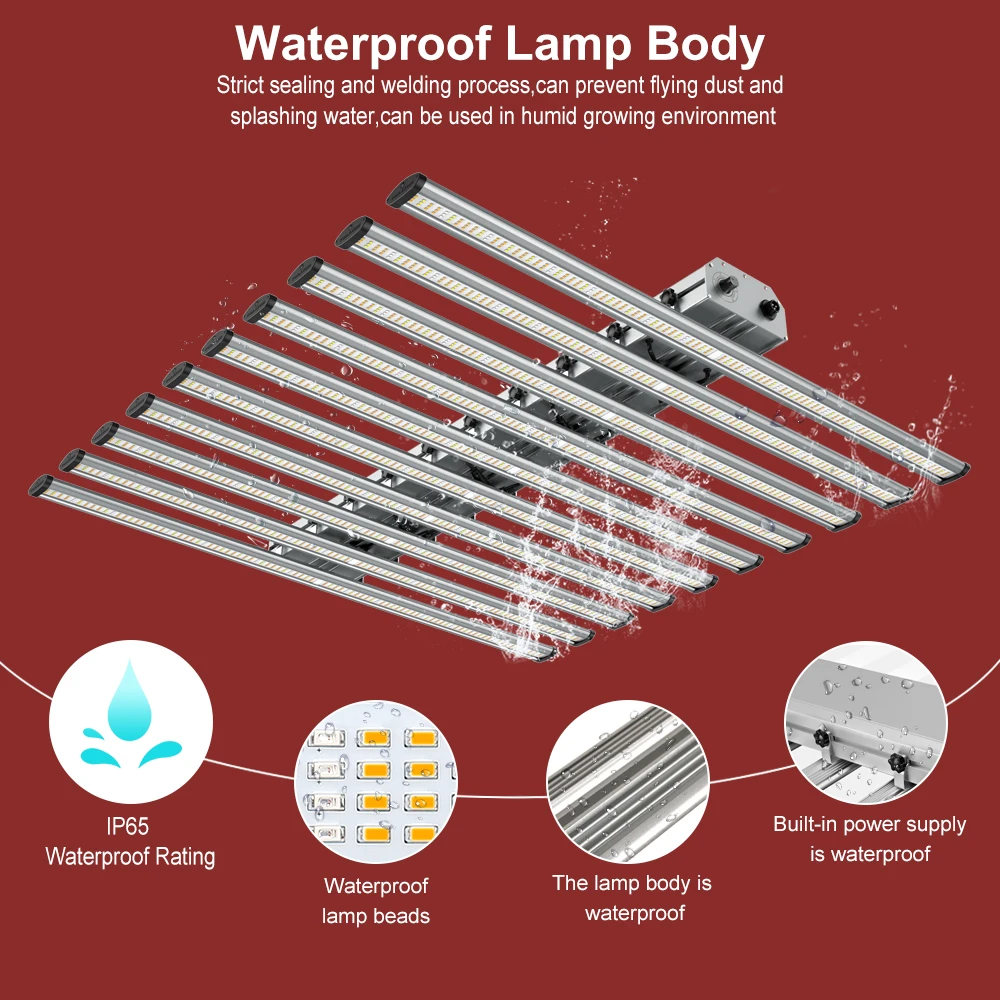 Phlizon 800W Samsung 301B Led Grow Light High Intensity Full Spectrum Led Plant Bars  Hydroponic  Led Bar Samsung Led Grow Light