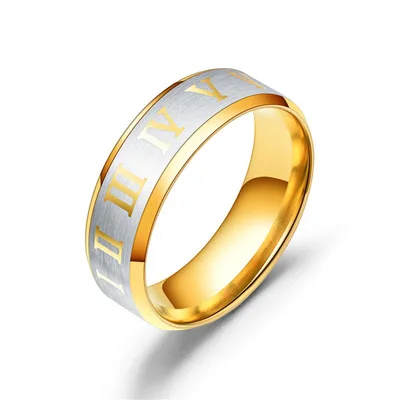 High Quality Spinner Ring Roman Digital Ring Stainless Steel Ring for Women Man