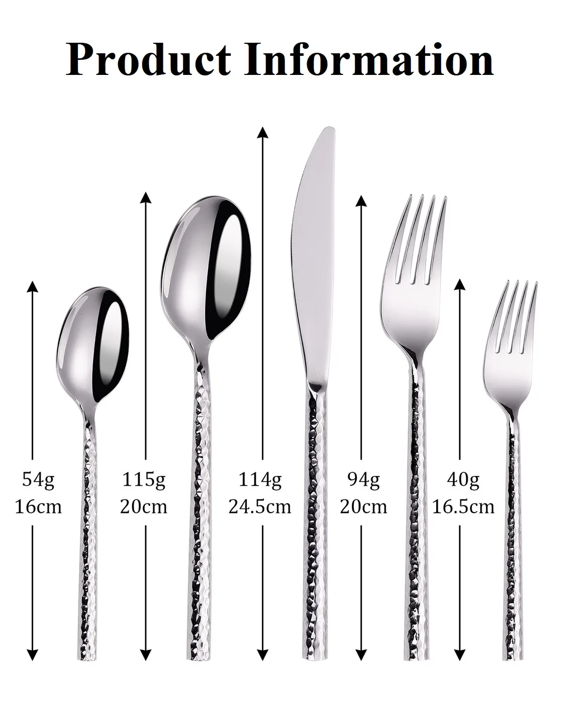 DAFFODILY® Luxury Cutlery Set, 18/10 Stainless Steel, Mirror Finish Kitchen Cutlery Sets, Dishwasher Safe, Ideal for New Home Gifts (Deseret de fourchettes Or