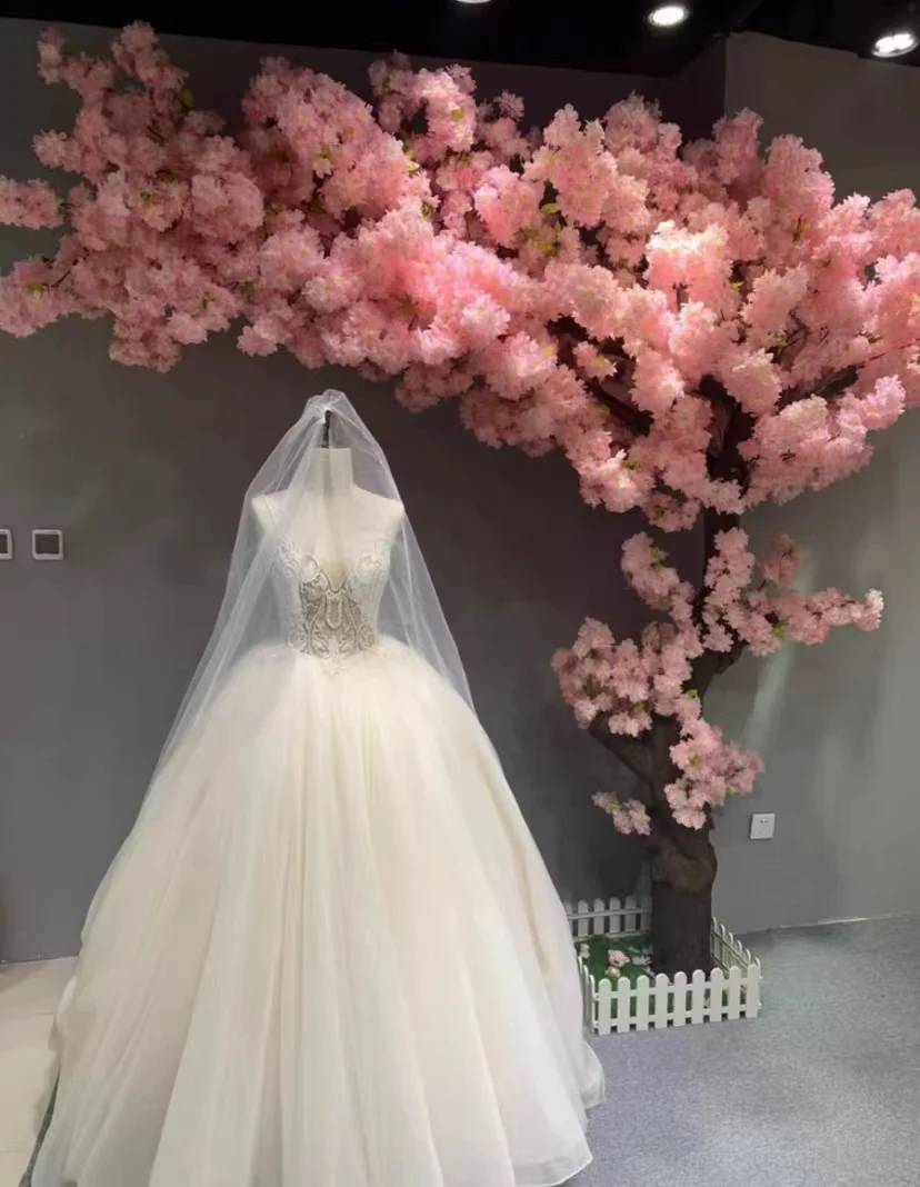 SPRING PLANTING Artificial Cherry Blossom Tree Outdoor Wedding Hotel Decoration Customized pink Artificial Cherry Tree