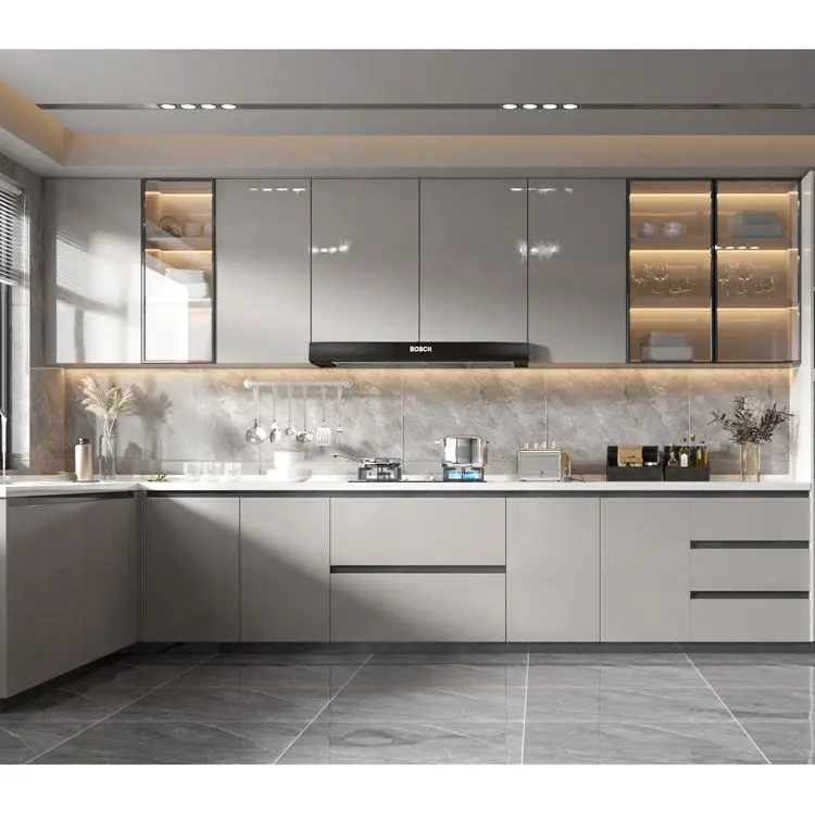 Modular L Shaped Designs Small Kitchen Cabinets for Hotels