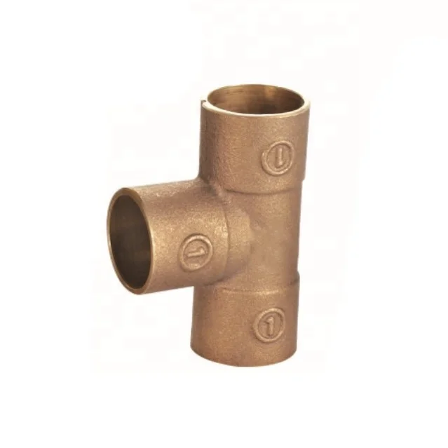 Plumbing Bronze Tee Fittings Water Connection Screw Sanitary Fittings