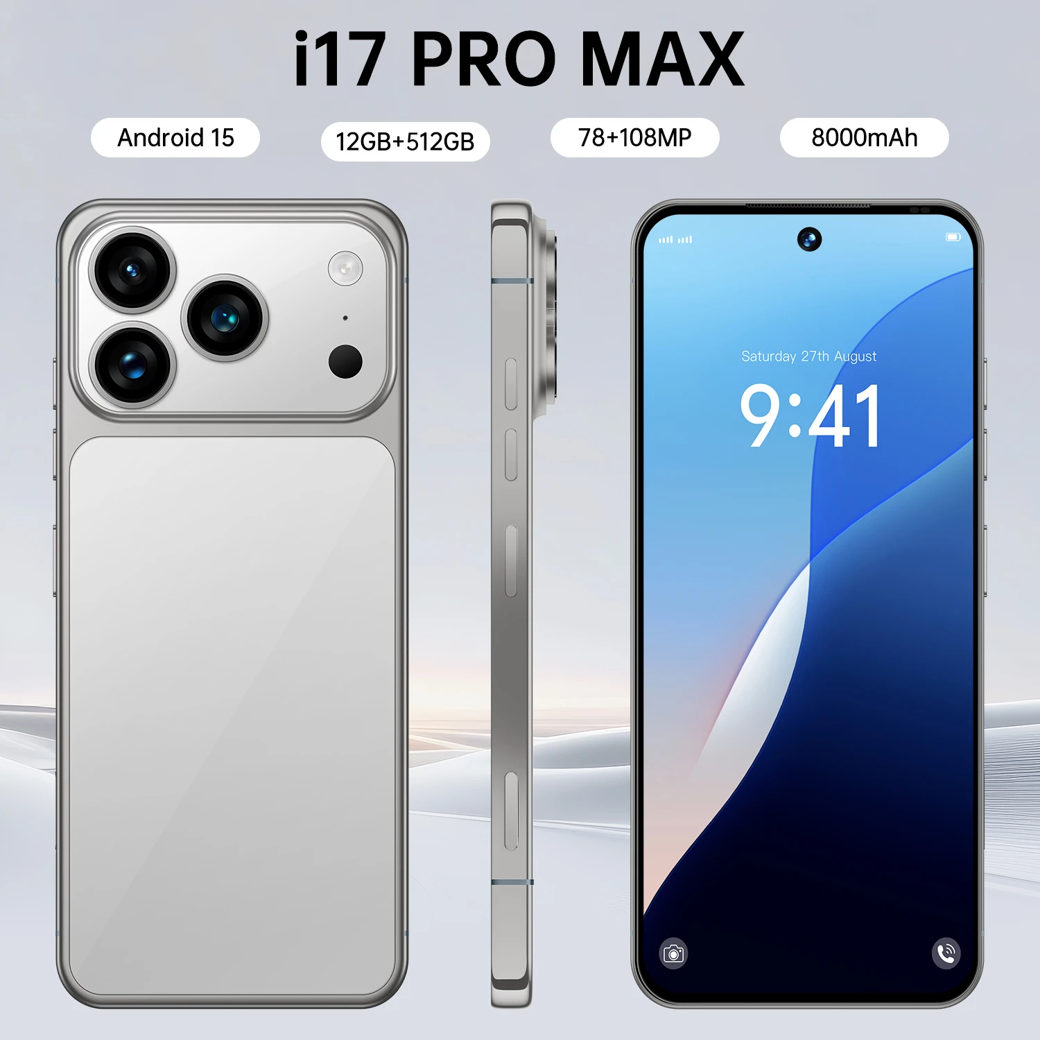 17 Pro Max スマートフォン 工場直販 大人気 7.3インチ 108MPリア