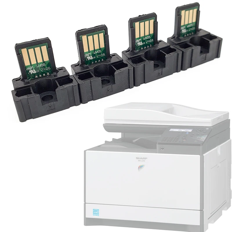Set 4 Toner Compatibili Made In USA Per Stampanti Sharp MX-C30NT, C300P, C306W - Ciano, Magenta, Giallo, Nero