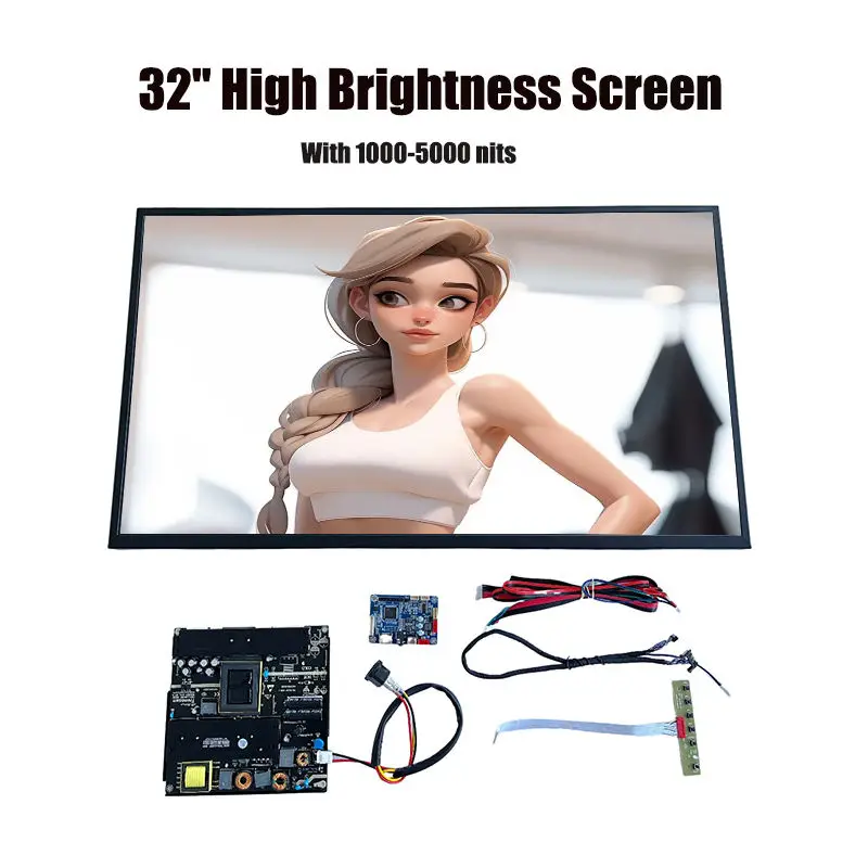 AUO 55 inch high brightness display LCD panel P550HVF13.2 with 1920(RGB)*1080, 2500 nits, Digital signage and display LCD screen details