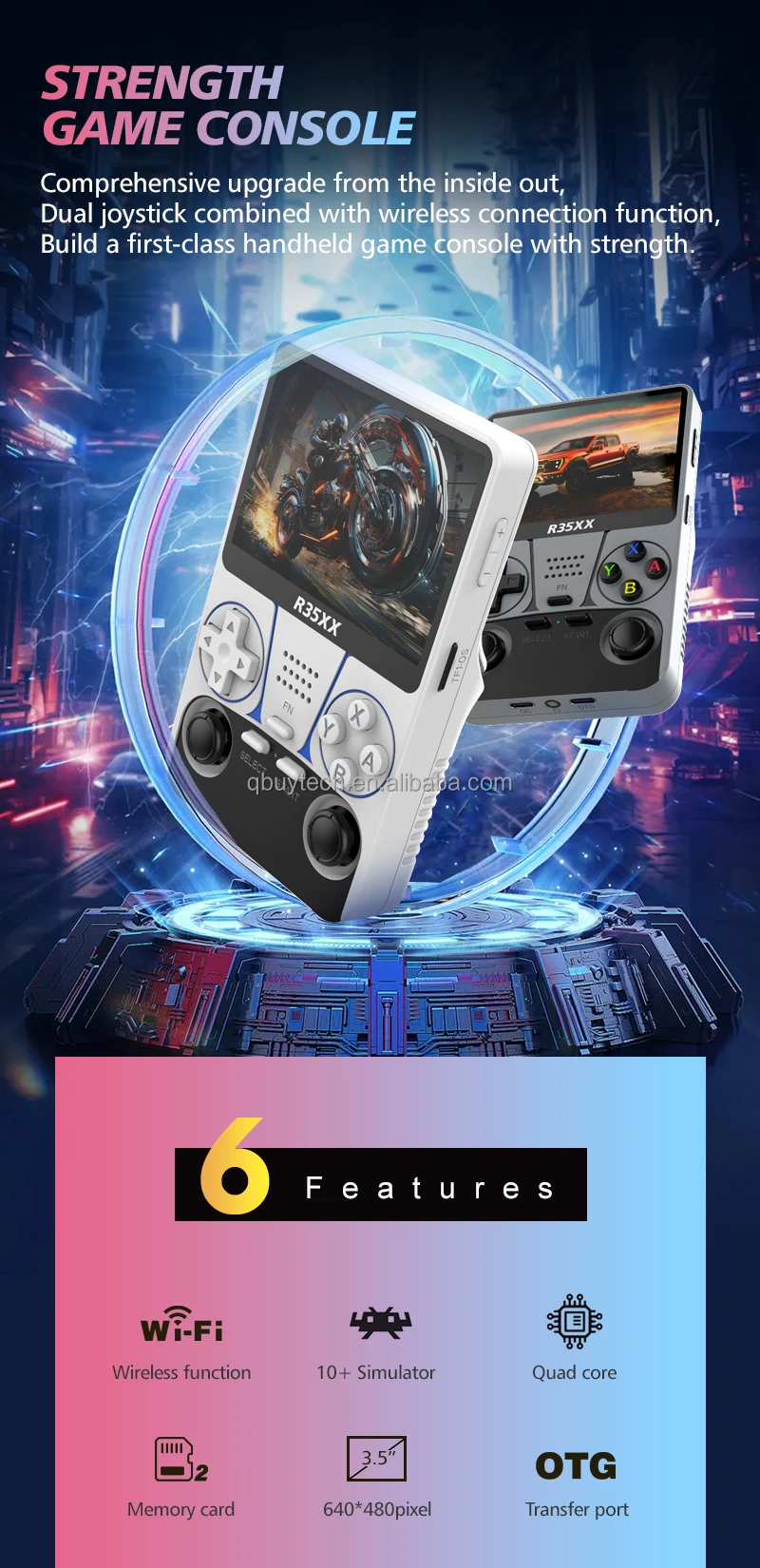 2025 Arkos R35XX Retro Handheld Game Console - 128G 64G R36S