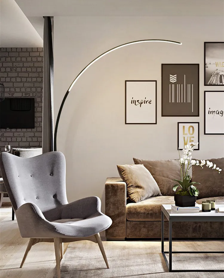 Minimalism Dimmable Corner Stand Light Bedroom Living Room Modern