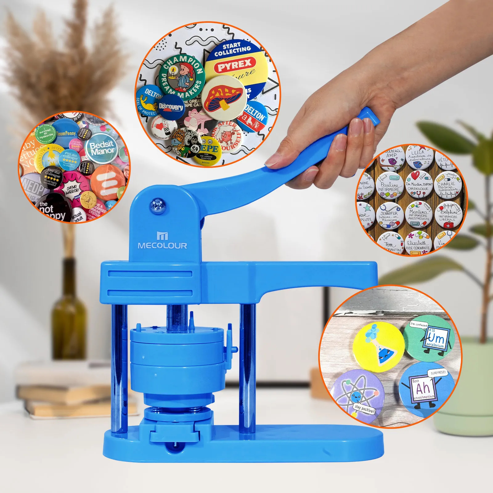 Latest Round Badge DIY Making Machine Plastic Button Maker