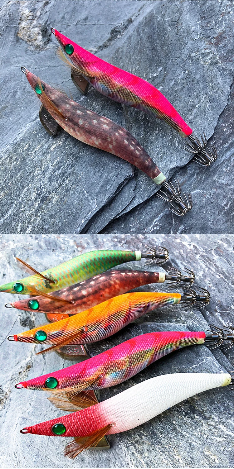 Japan Original Yamashita Brand Artificial Wooden Shrimp Bait Fishing