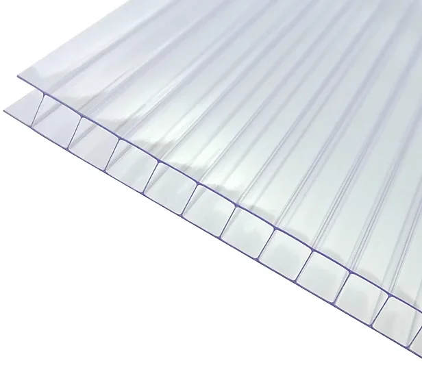 5mm clear twin wall hollow polycarbonate sheets for sale uv coating