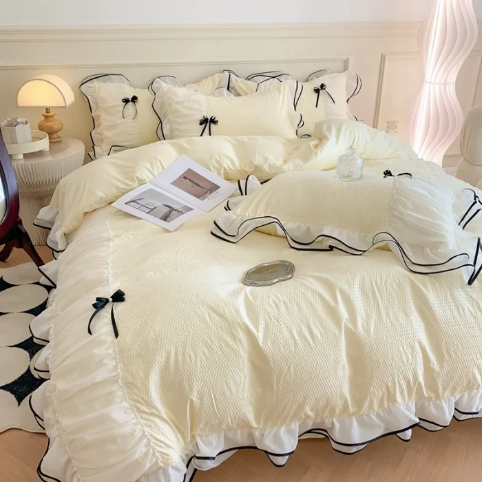 Bedding Set Princess Style Luxury Bedding Set Custom Hot Factory Price Cute Lace Design 4 Pieces