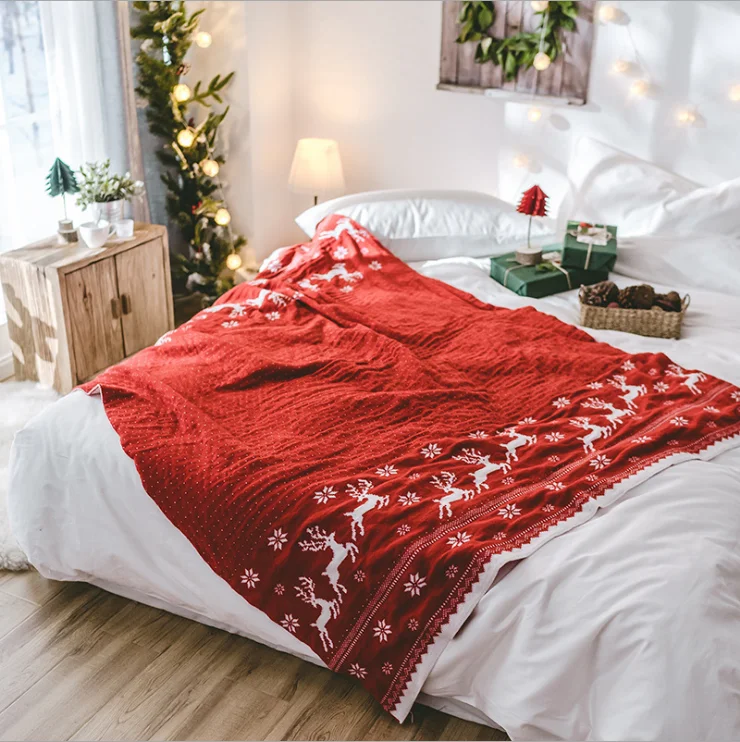 Wsl macio decorativo bebê cabo peso presente natal acrílico menina meia de malha lance cobertor de malha dormir decoração de casa