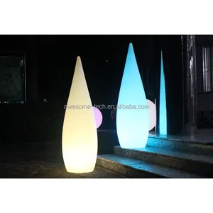 150cm Tall Modern LED Garden Decoration Color-Changing Floor Standing Lamp with 16 Colors Remote Control Plastic Body