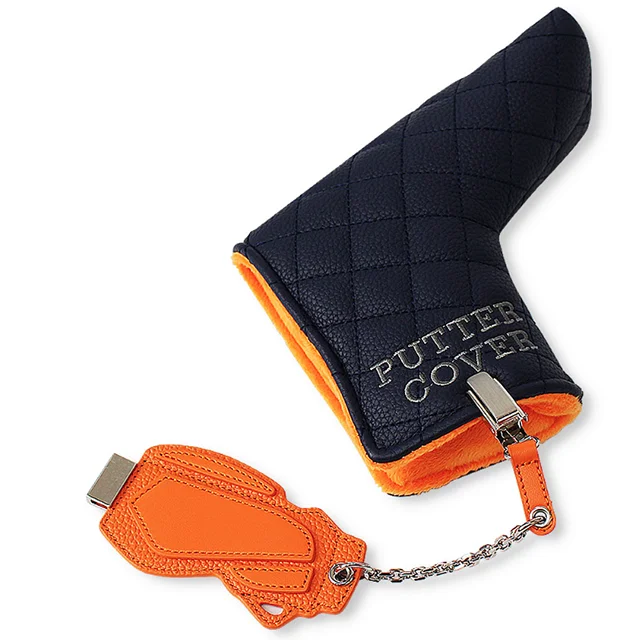 Outdoor Sports Leather Golf Putter Keeper Holder With Clip For Golf