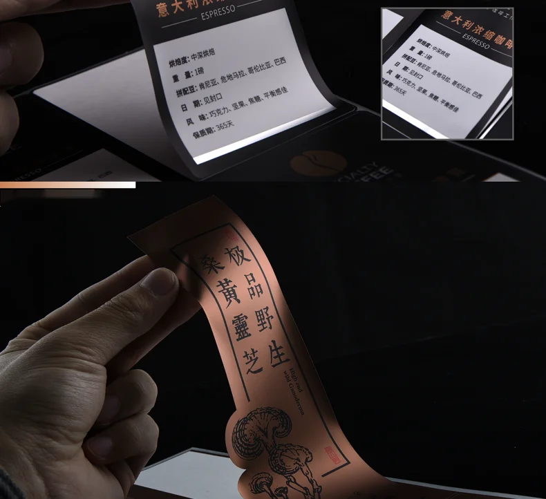 Gold Foil Labels Waterproof Custom Roll Logo Luxury Packaging Bottle