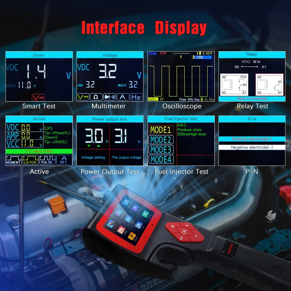 Kit Sonda Circuiti Elettrici Auto Vegena EM285 Kit Tester Elettrico Vegena EM285 - Sonda Circuiti 6-24V Per Auto, Con LED E Allarme Acustico Tester Circuiti Auto Tester Tensione Per Auto - 4