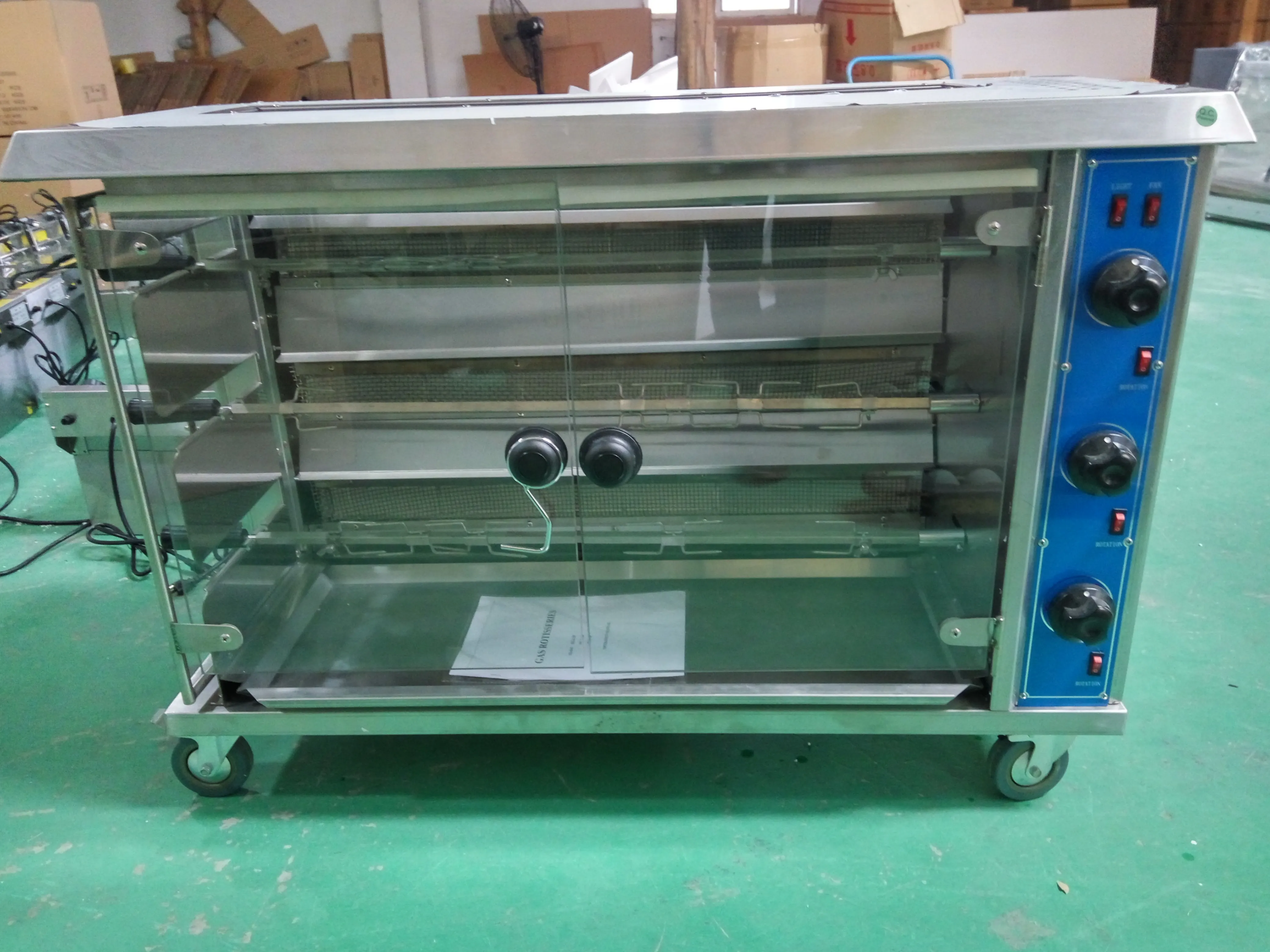 Oem/odm 3rod High Production Rotisserie Chicken Gas Oven Gas Chicken