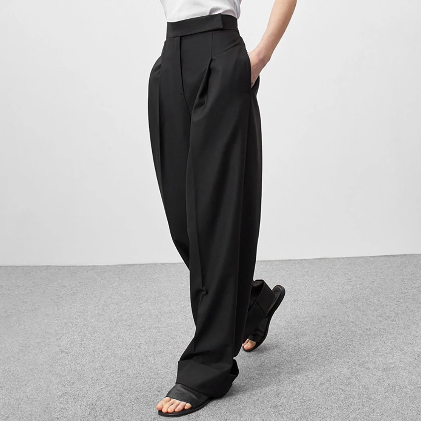 パンツ paxforpax SEMI WIDE PANTS(BLACK) size1 01 ファッション paxforpax SEMI WIDE PANTS(BLACK) size1