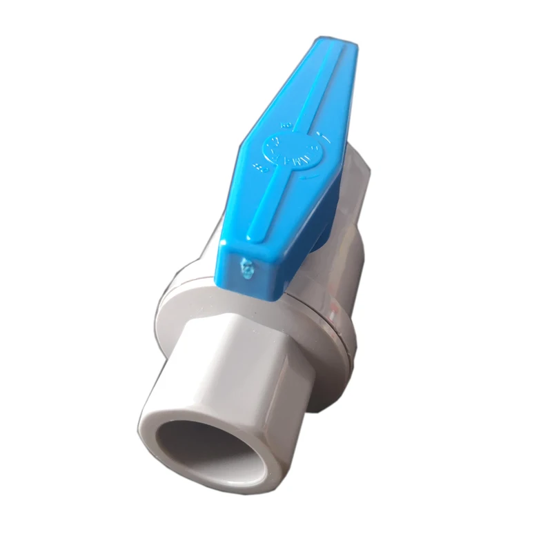 [SWD007] High-Quality 3/4" PVC Two Pieces Ball Valve-Red Handle and Black Body