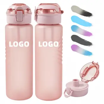 Brand new customizable frosted plastic sports water bottle portable sports bottle
