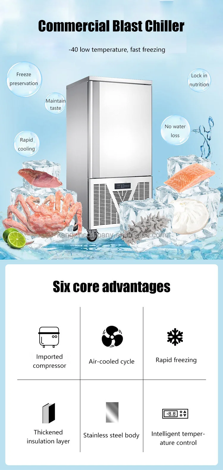 Blast Freezer, 220V, for 5 trays - detail 2