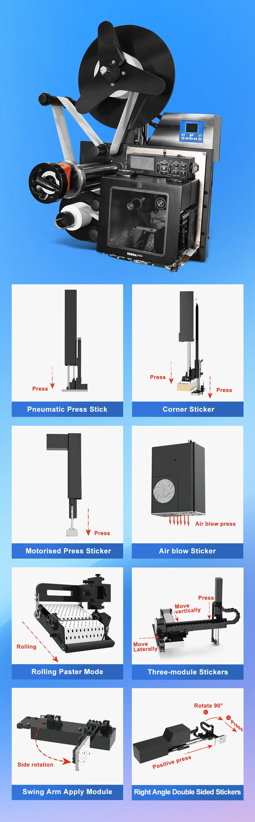 Gosunm Print and Apply Label Applicator Machine Corner Labeling Machine ...