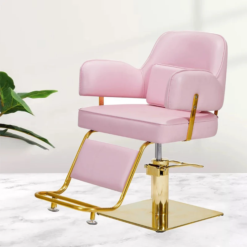 Pink and gold online salon chair