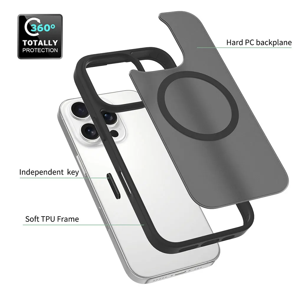 Skin-Feel Magnetic Mobile Phone Case With Smart Camera Button Suction Protective Cover For Iphone16 Plus Pro Max supplier