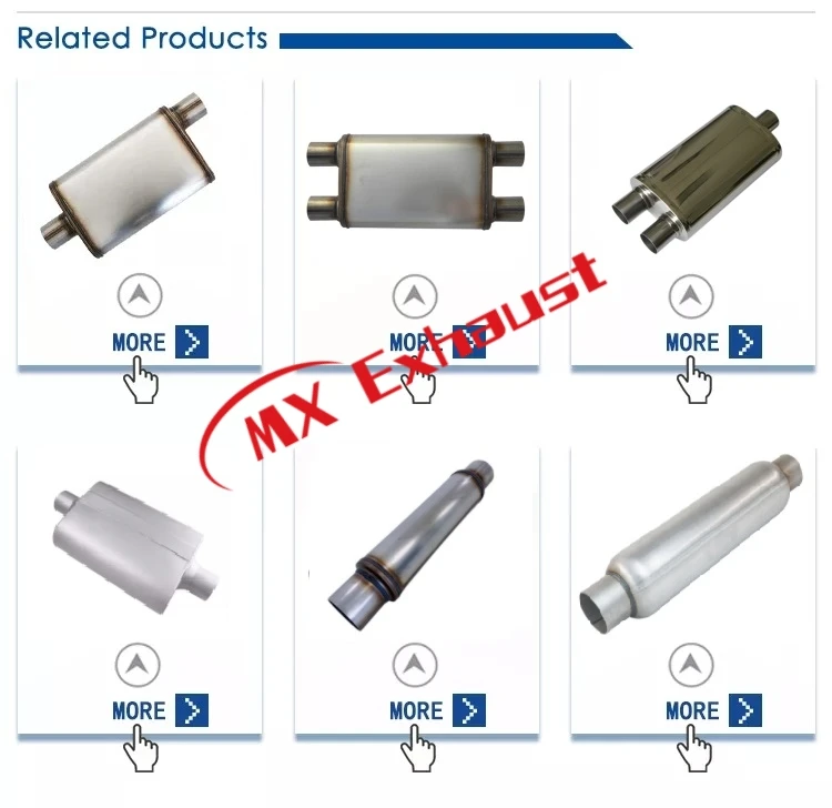 Universal Oval Flowmaster Performance Silencers Chambered Aluminized Steel AISI 409 Exhaust Muffler for Exhaust System