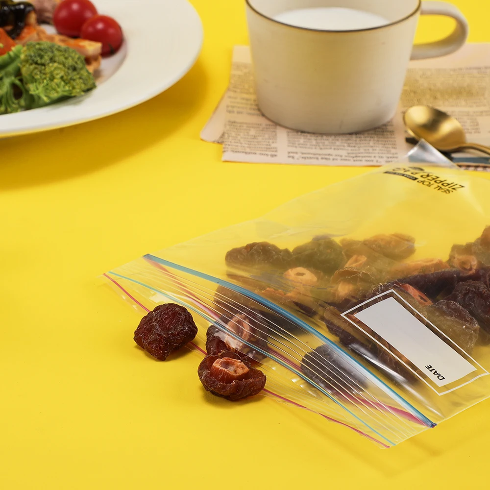 Custom 4 X 4 4mil Clear Reclosable Poly Freezer Bag Zip Lock Ldpe Bags