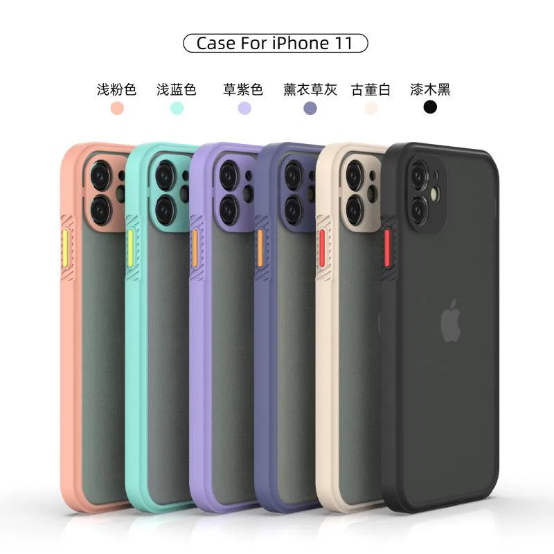 New Square Frame Phone Case For Iphone Xr X Xs 13 7 8 Plus 8p Acrylic Transparent Matte Back Cover For Iphone 12 11 Pro Max Mini Buy High Quality Color